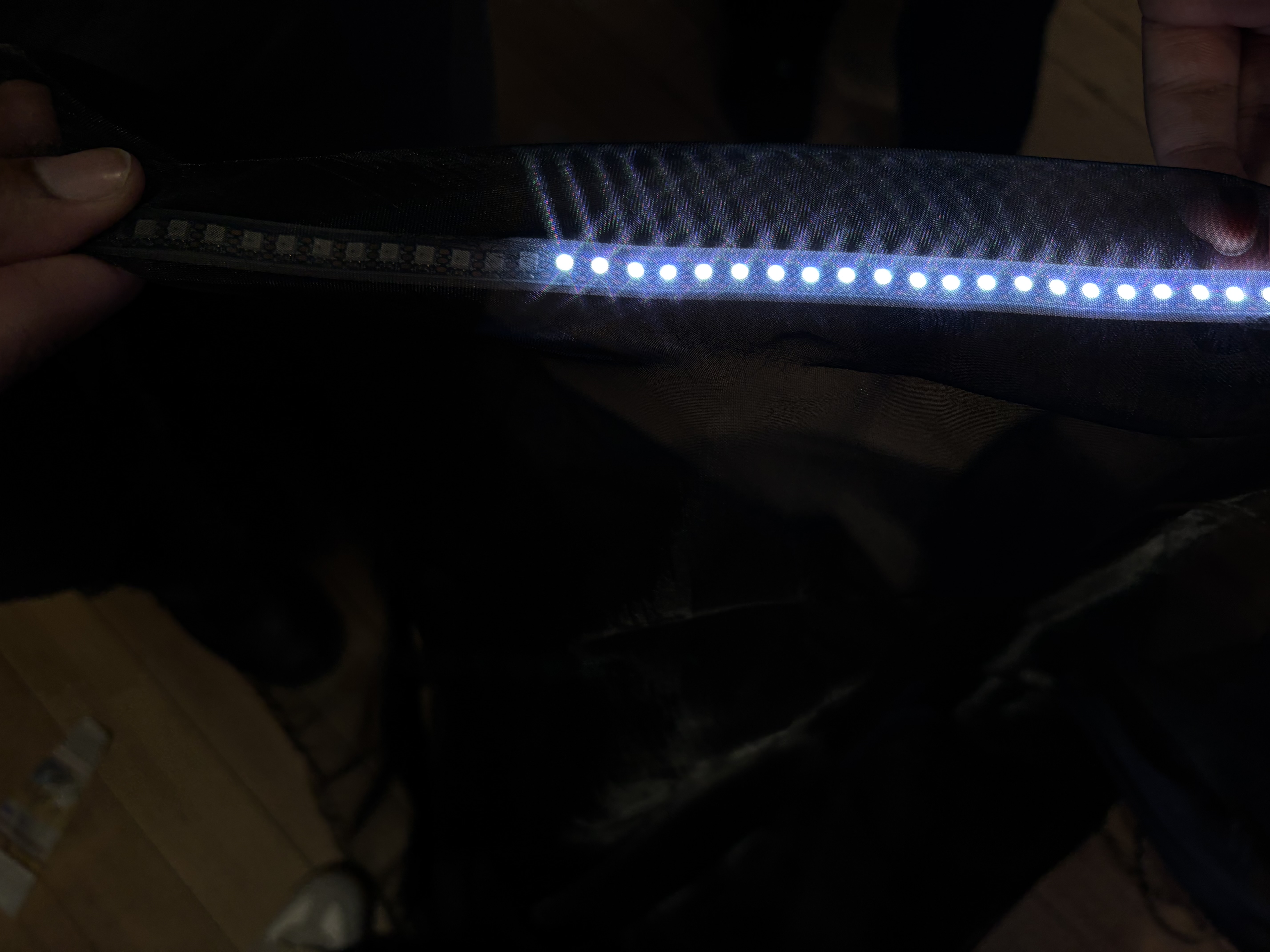 Lights with black organdy